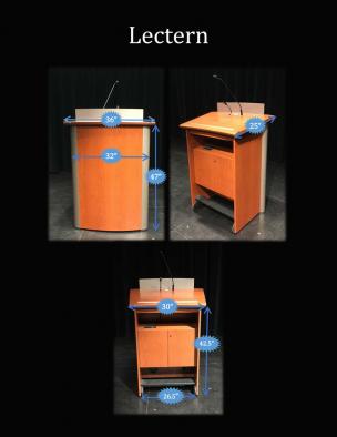 rsz lectern with dimensions