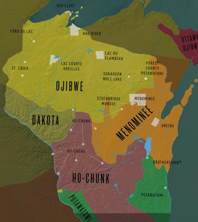Native American Map Of Wisconsin
