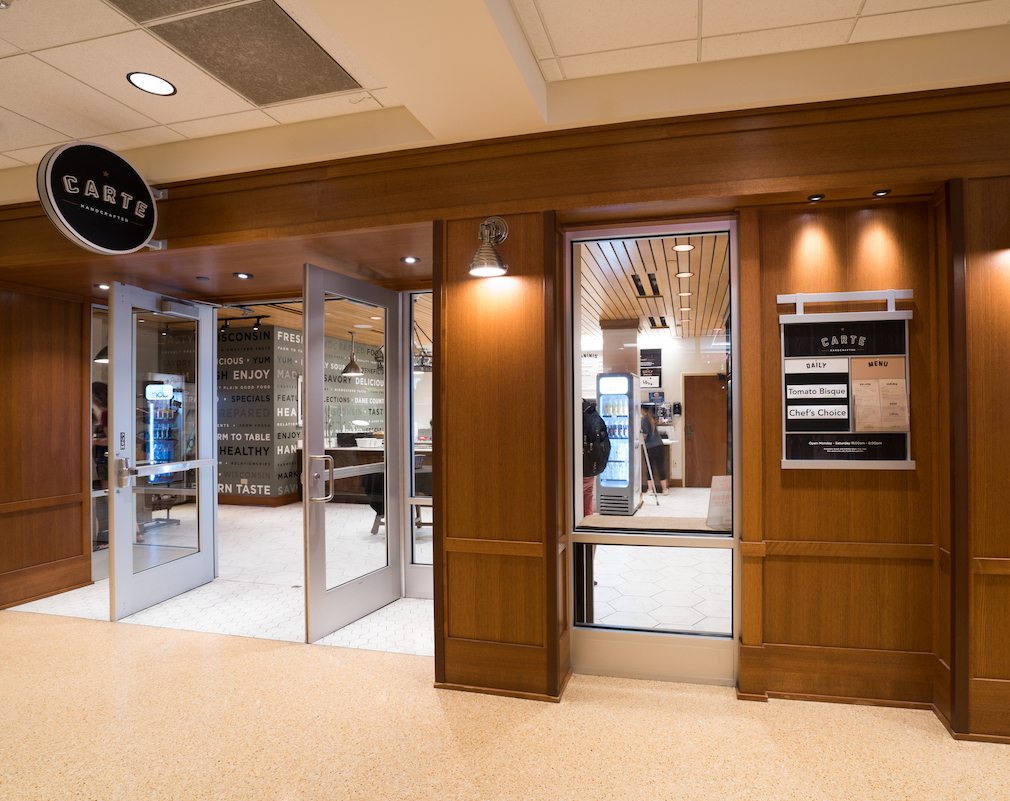 Carte storefront at Memorial Union