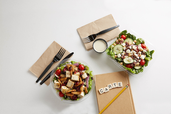 Two fresh Carte salads