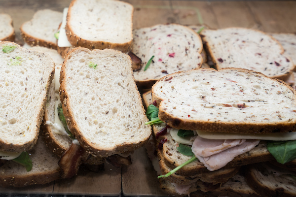 Fresh turkey sandwiches at Carte