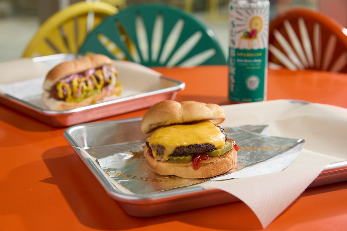 Cheeseburger, Brat and Terrace Lemonade on the Terrace