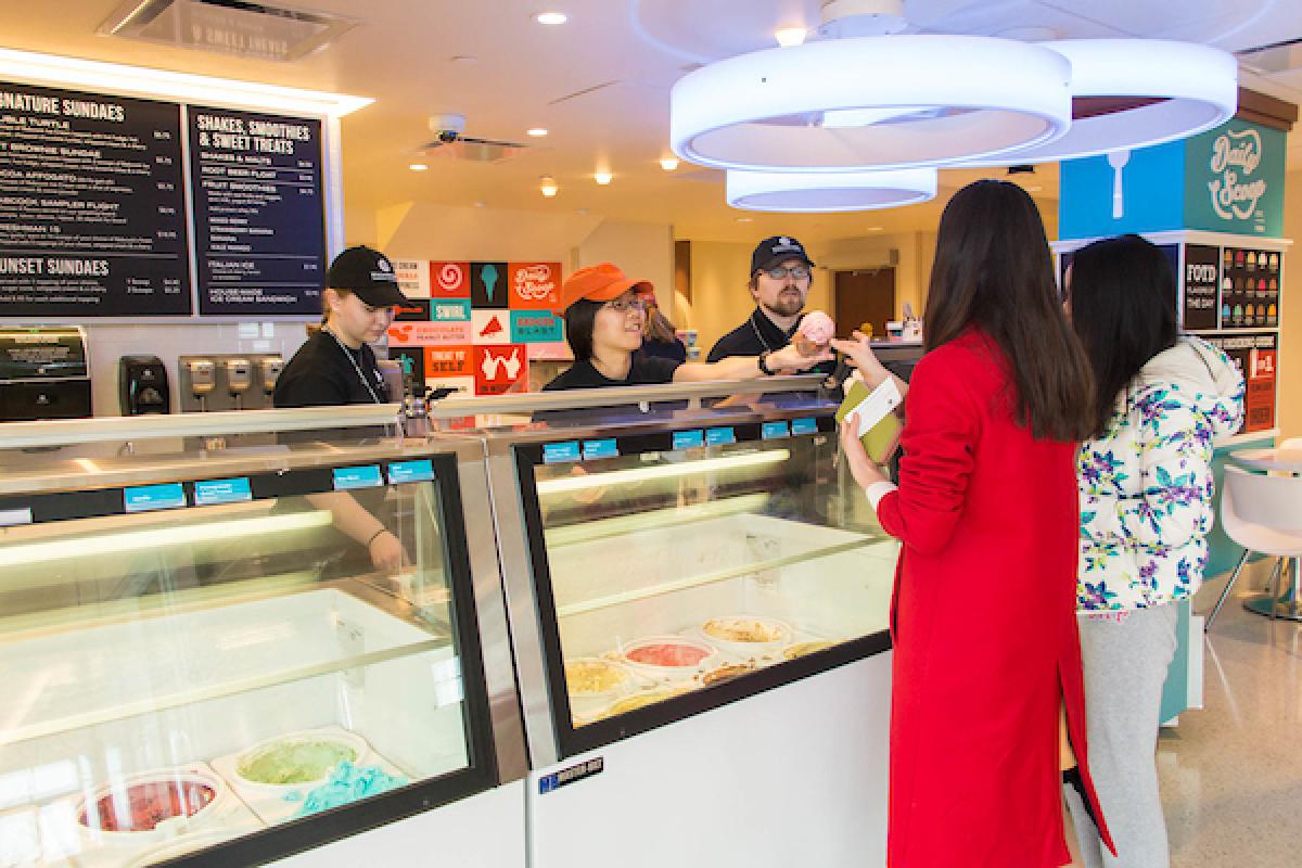 Dining team working at Daily Scoop