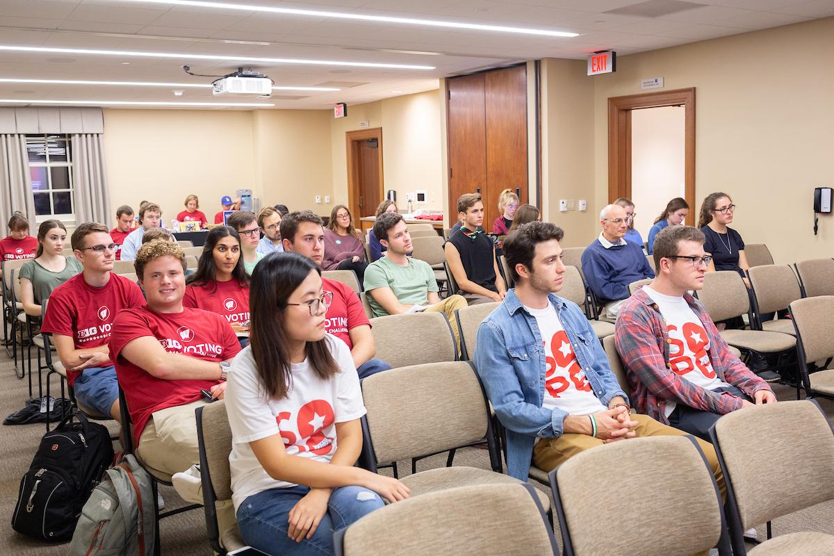 Audience at a WUD Society &amp; Politics event