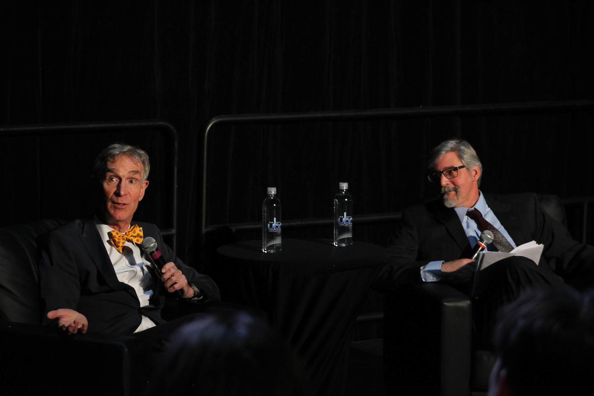 Bill Nye speaking at WUD Distinguished Lecture Series