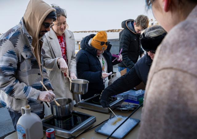 Winter Carnival Maple Taffy in the Snow TX 5