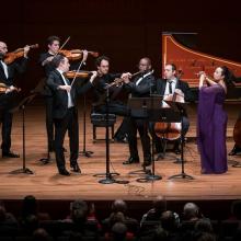 the Chamber Music Society of Lincoln Center performing classical music on a stage
